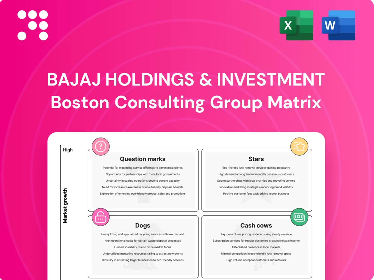 Bajaj Holdings & Investment Boston Consulting Group Matrix