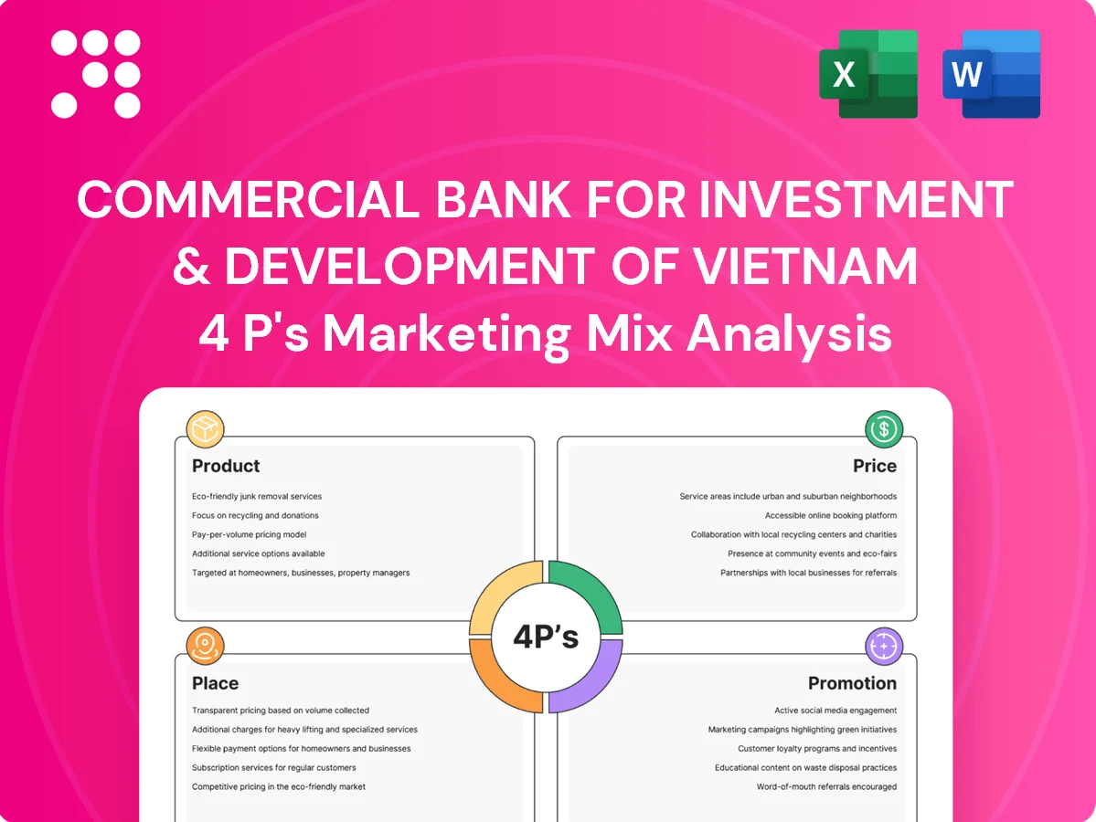 Commercial Bank For Investment & Development Of Vietnam Marketing Mix