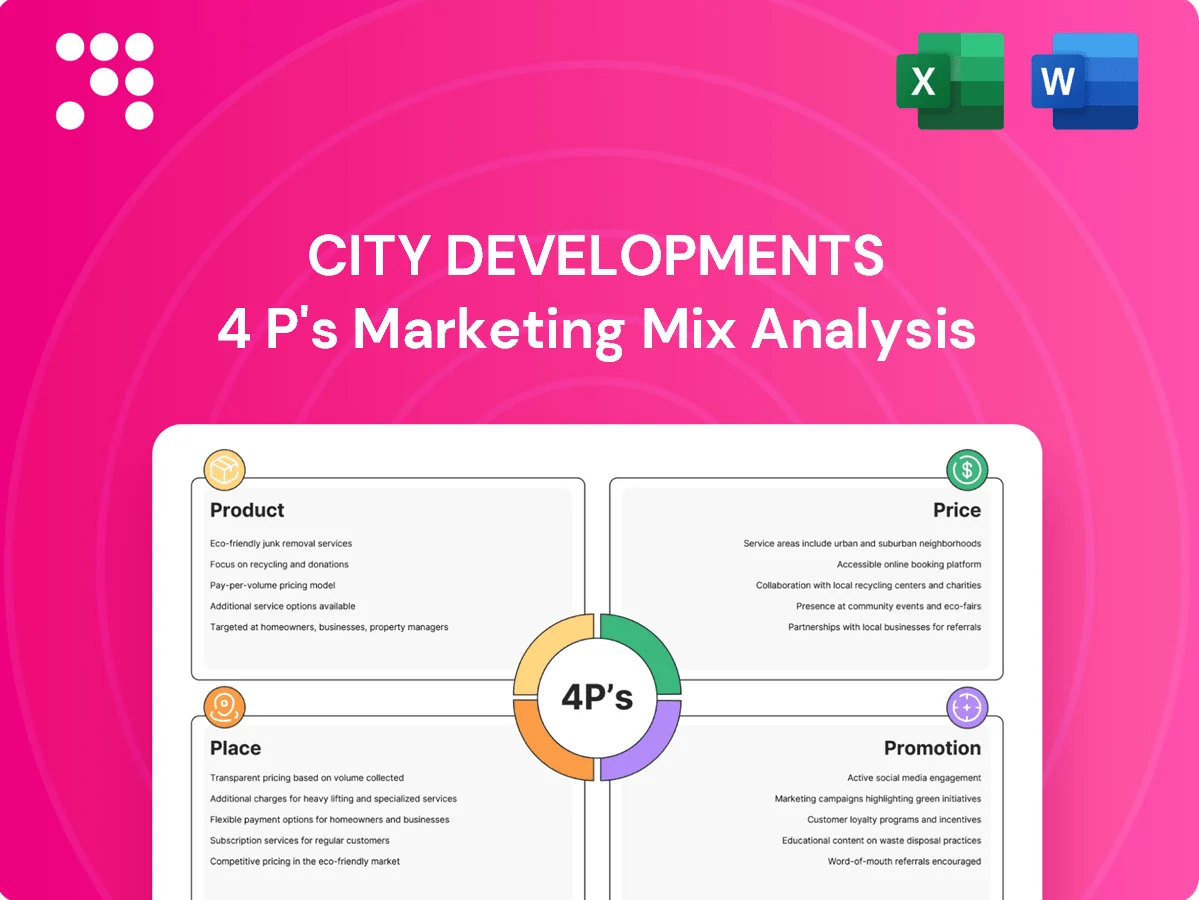 City Developments Marketing Mix