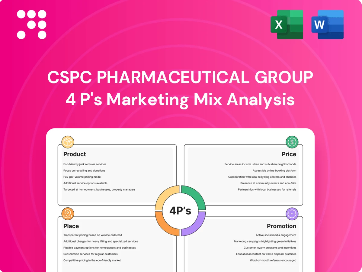 CSPC Pharmaceutical Group Marketing Mix