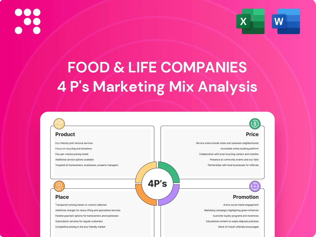 Food & Life Companies Marketing Mix