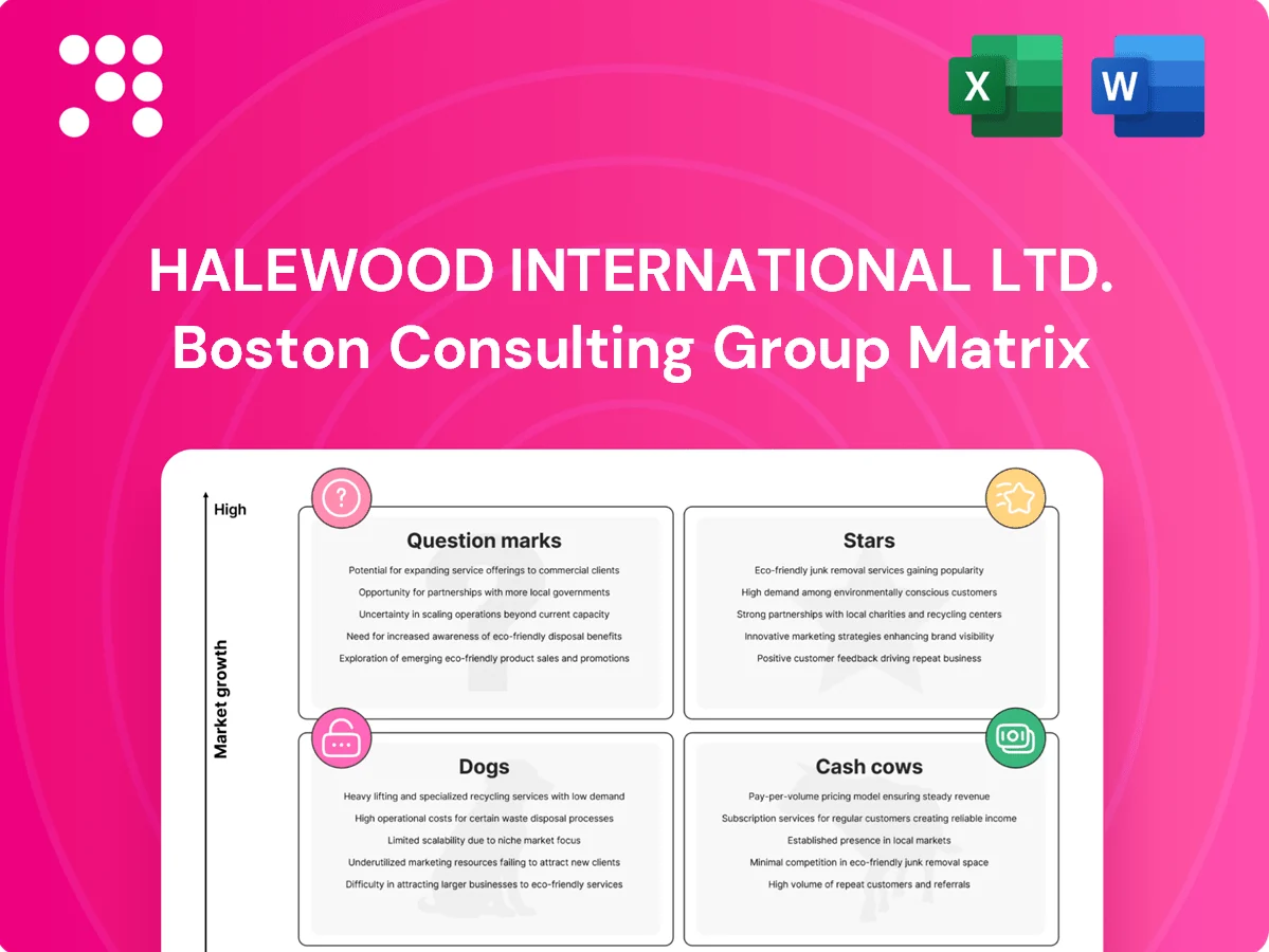 Halewood International Ltd. Boston Consulting Group Matrix