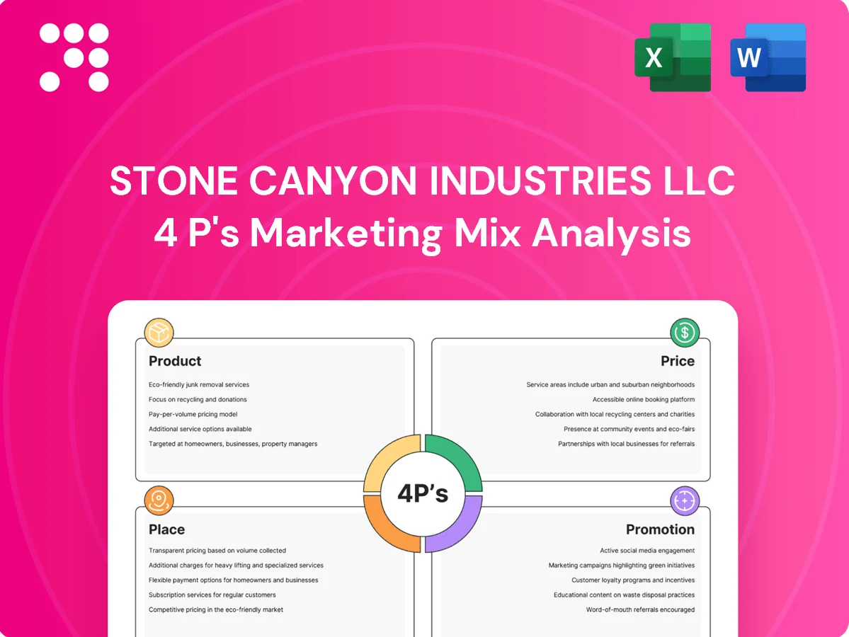 Stone Canyon Industries LLC Marketing Mix